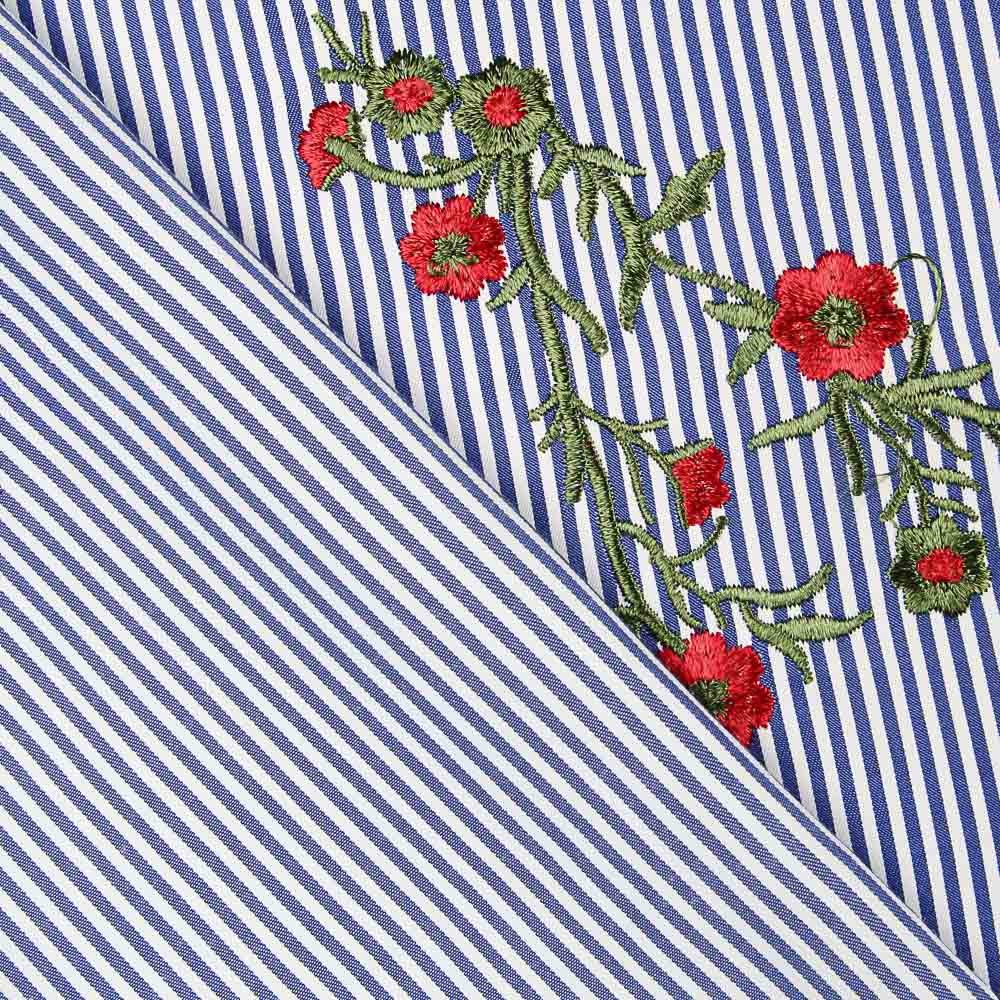 Tela Vichy Bordado Bouquet - Ribes y Casals