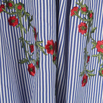 Tela Vichy Bordado Bouquet - Ribes y Casals