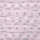 Tela Villela Estampada Gatitos Rosa Bebé - Ribes y Casals