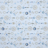 Tela Villela Estampada Pollitos Azul Cielo - Ribes y Casals