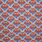 Tela Viscosa Estampada Motivos Azul Rojo - Ribes y Casals