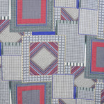 Tela Viscosa Estampada Pacth Étnico Rojo - Ribes y Casals