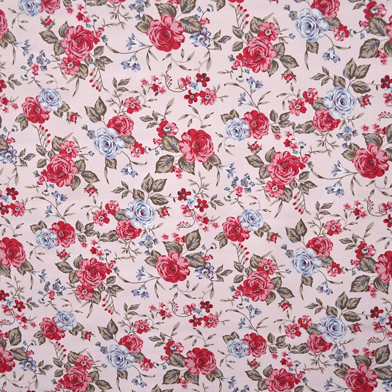 Tela Villela Estampada Floral Pequeña Rosa - Ribes y Casals