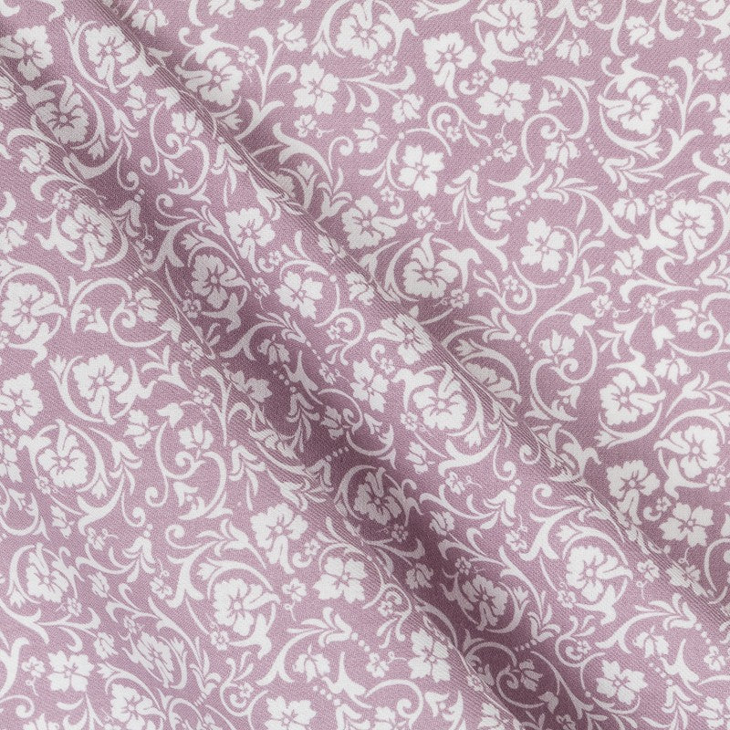 Tela Viyela Mosaico Floral Lila - Ribes y Casals