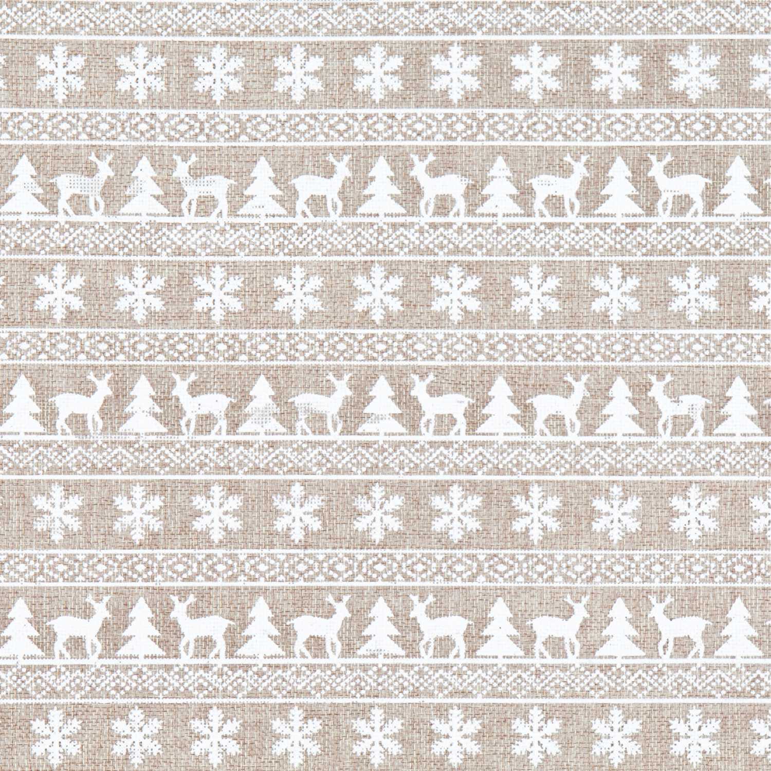 Tela Yute Decoración Arboles Blanco - Ribes y Casals