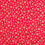 Tela Acolchado Navidad Rojo Estrellas Oro - Ribes y Casals