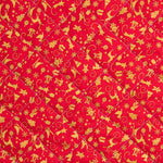 Tela Acolchado Navidad Rojo Ornamentos Oro - Ribes y Casals