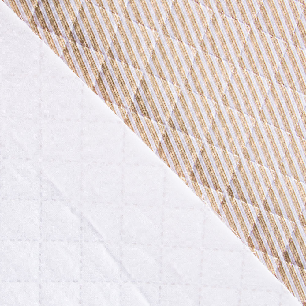 Tela Acolchada Plastificada Rayas Beige - Ribes y Casals