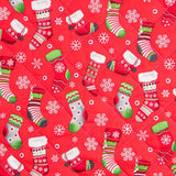 Tela Acolchado Navidad Rojo Calcetines - Ribes y Casals
