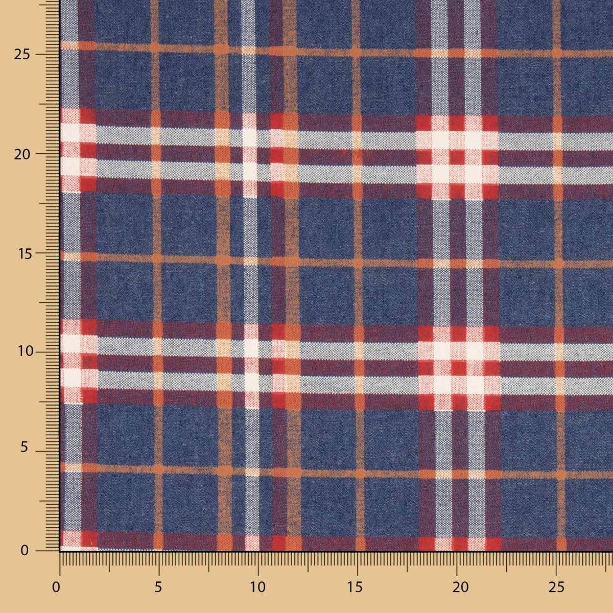 Algodón Denim Cuadros - Ribes y Casals