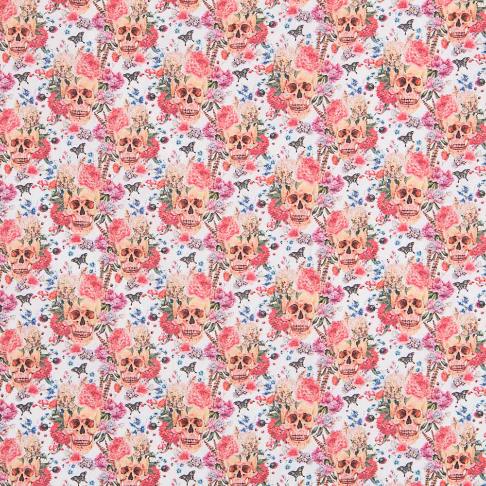 Algodón Floral Catrina Blanco - Ribes y Casals