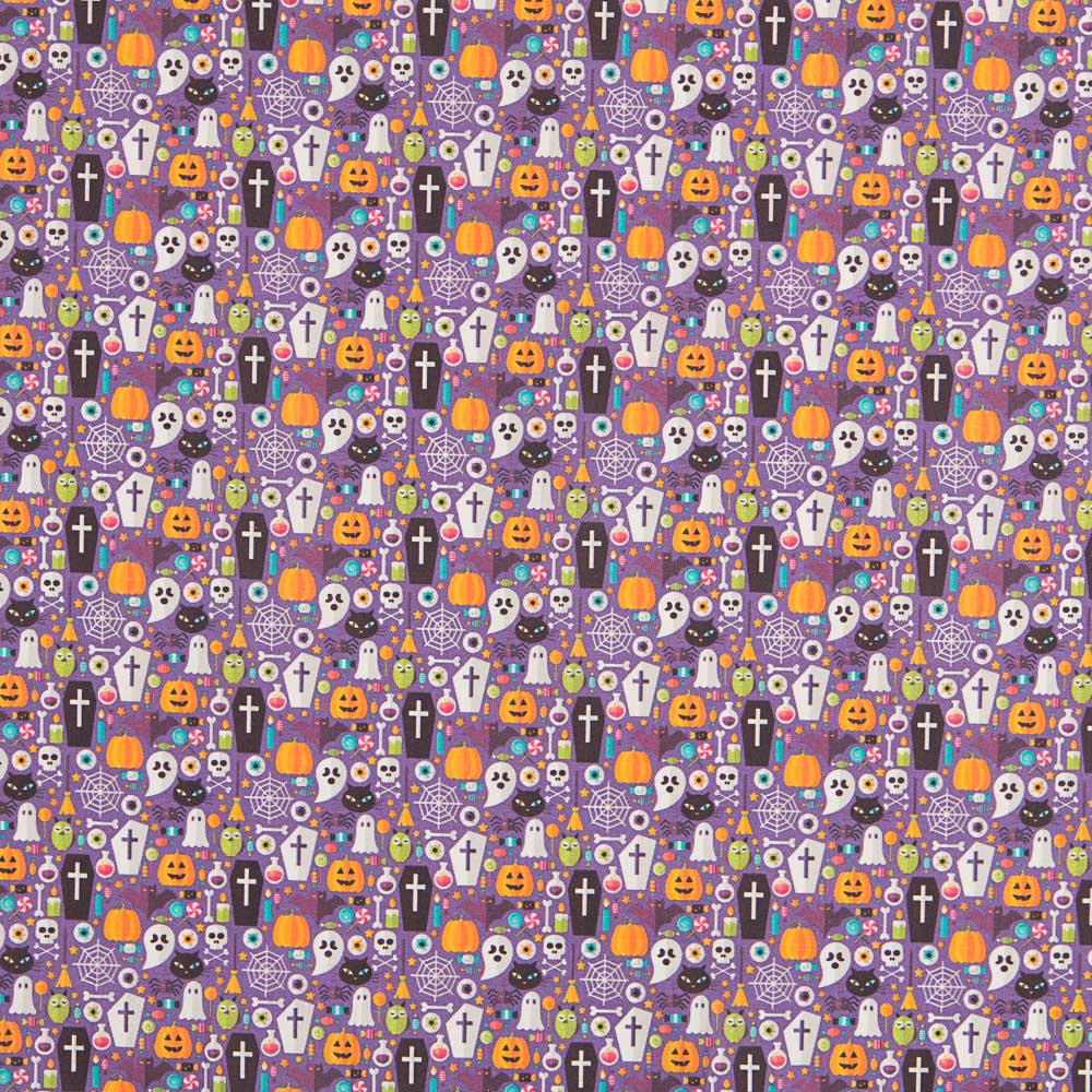 Algodón Halloween Lila - Ribes y Casals