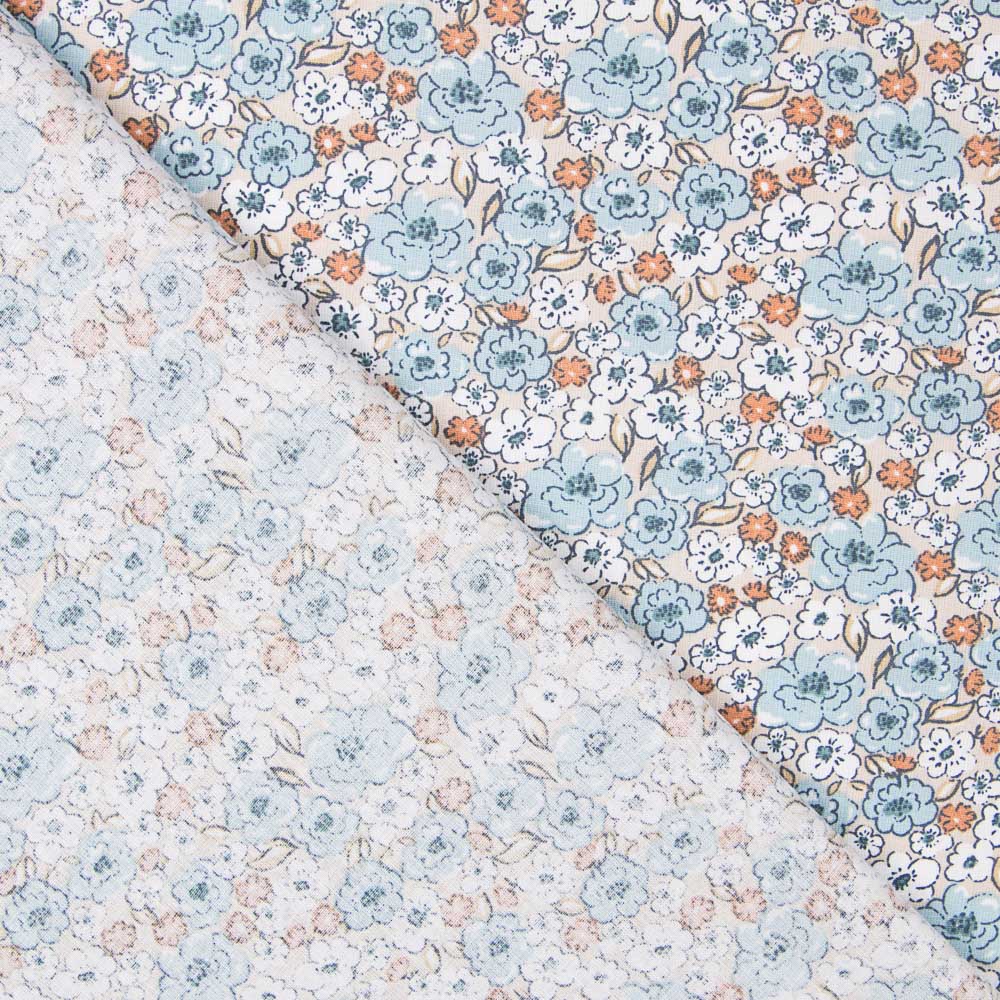 Algodón Romántico Azul - Ribes y Casals