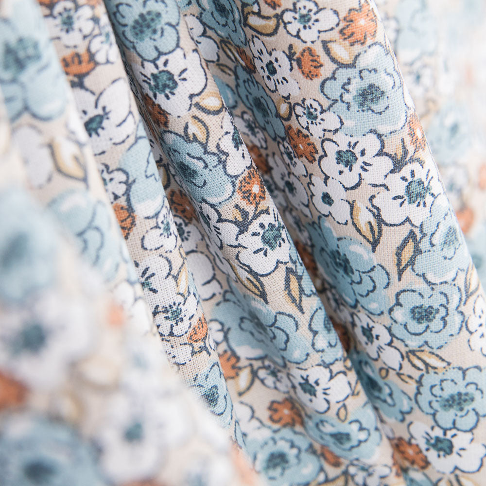 Algodón Romántico Azul - Ribes y Casals