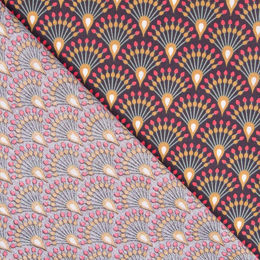 Algodón Abanico Granate - Ribes y Casals