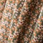 Algodón Popelín Floral Verde - Ribes y Casals