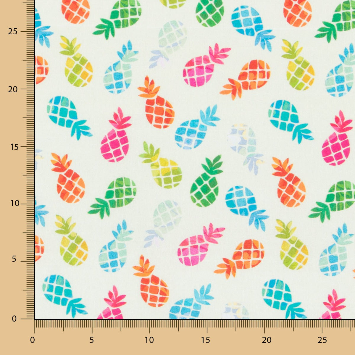 Algodón Popelín Piñas Verde - Ribes y Casals