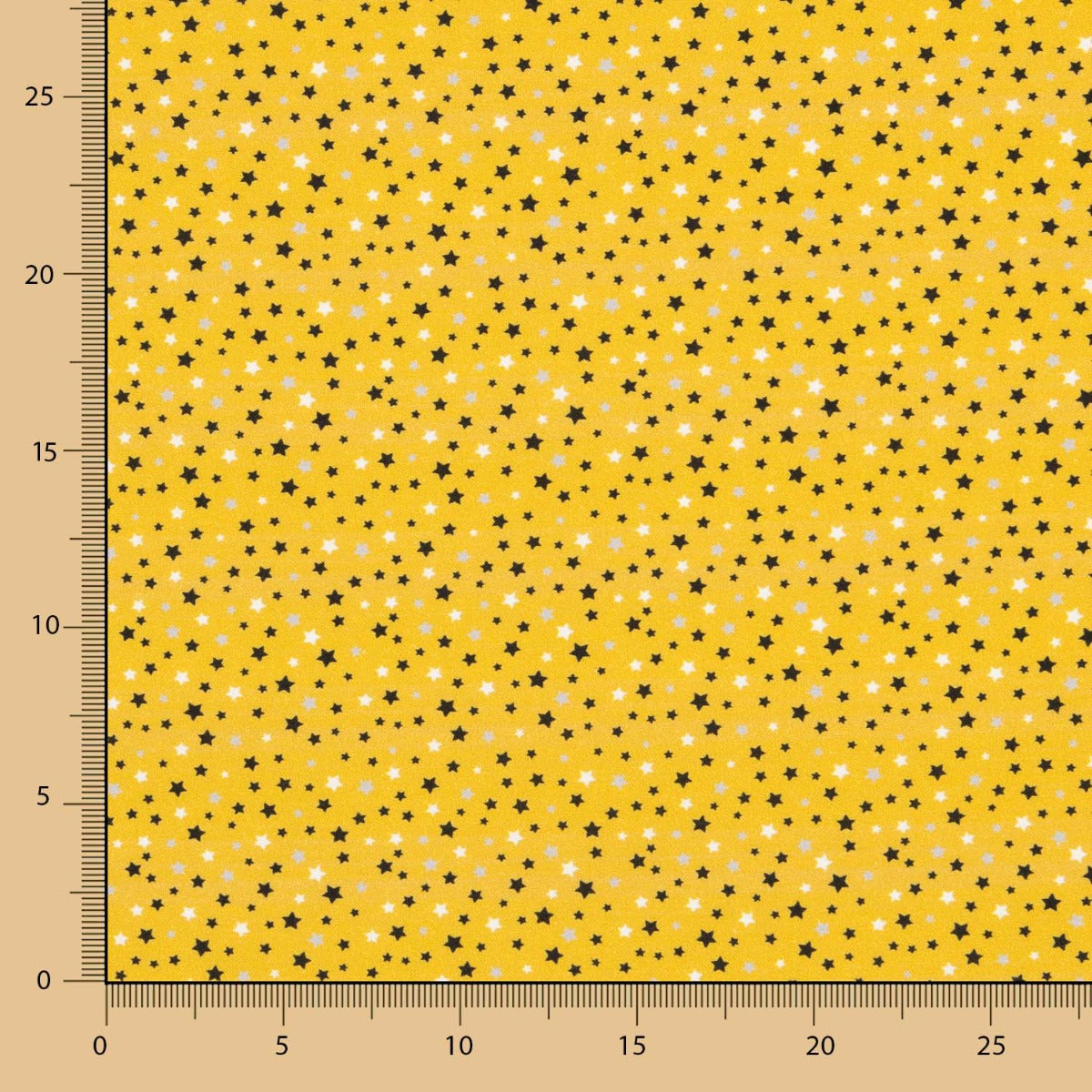 Algodón Multiestrellas Fondo Ocre - Ribes y Casals
