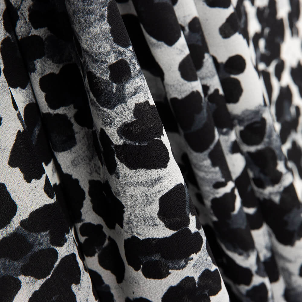 Georgette Leopardo Gris - Ribes y Casals