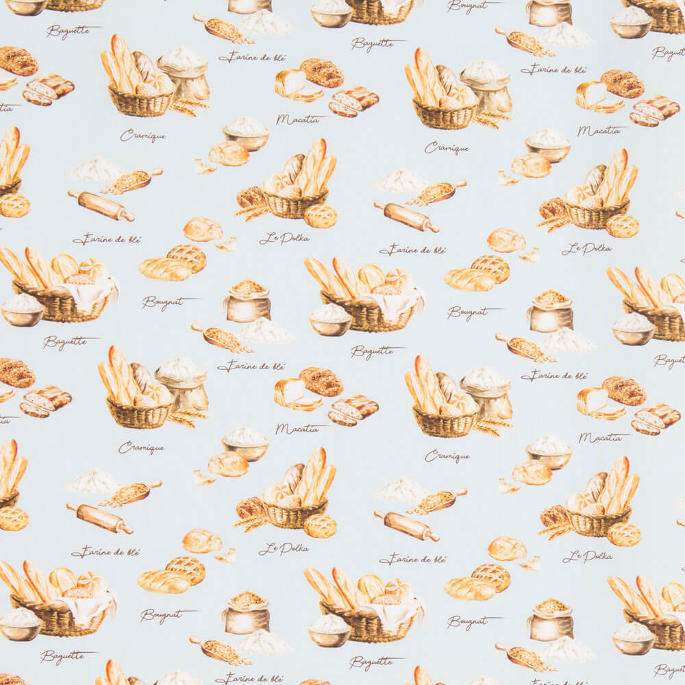 Popelín Baguette Azul - Ribes y Casals