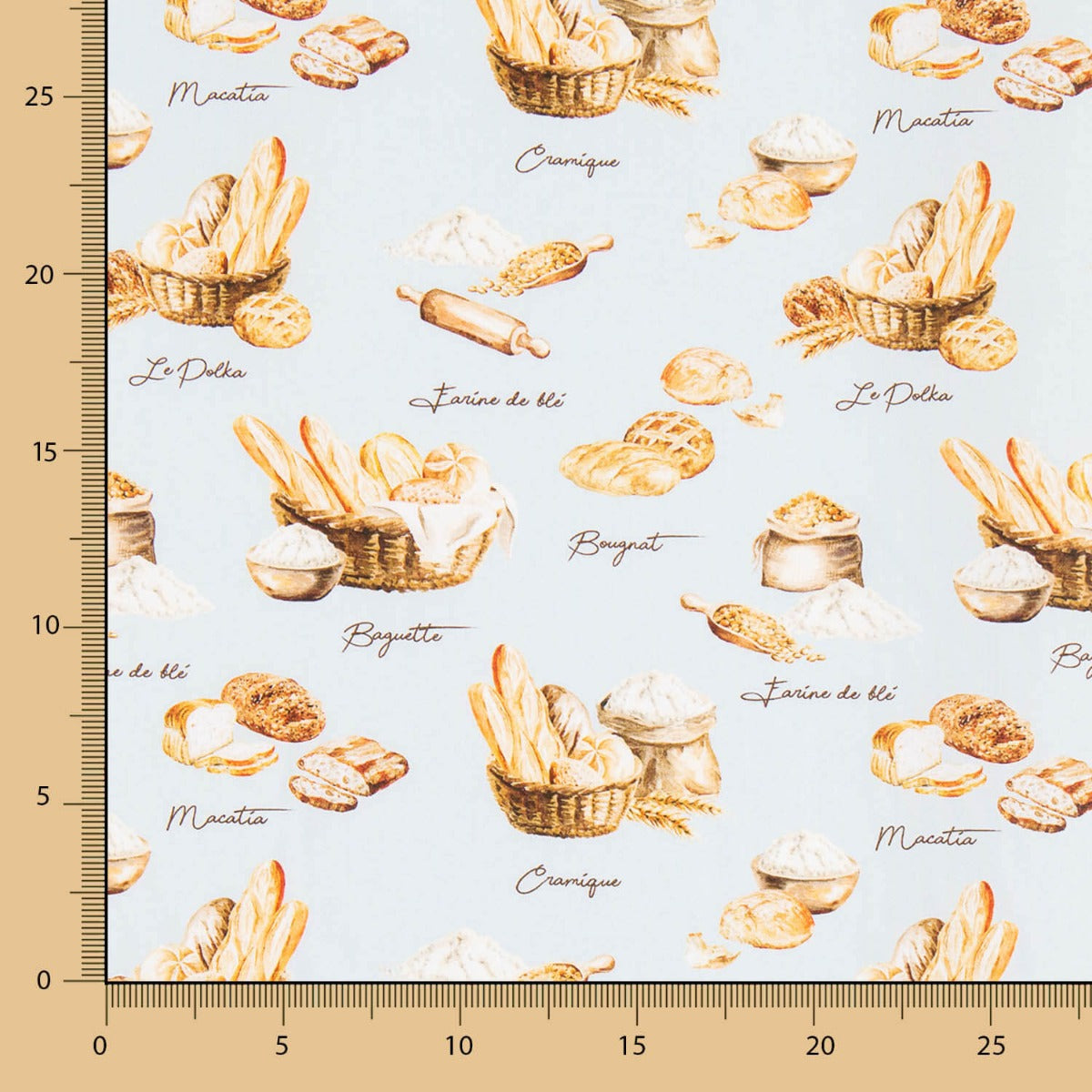 Popelín Baguette Azul - Ribes y Casals