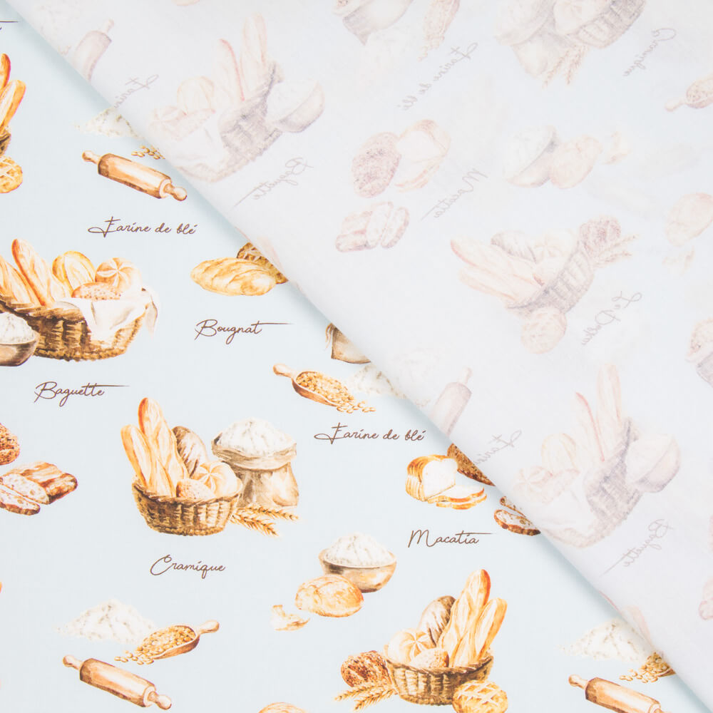 Popelín Baguette Azul - Ribes y Casals