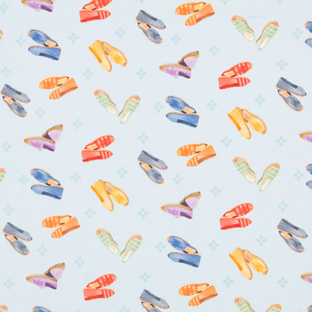 Popelín Alpargatas Azul - Ribes y Casals