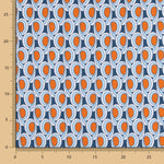 Popelín Algodón Geométrico Azul Claro - Ribes y Casals