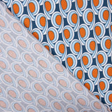 Popelín Algodón Geométrico Azul Claro - Ribes y Casals