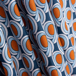 Popelín Algodón Geométrico Azul Claro - Ribes y Casals