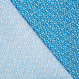 Popelín Viscosa Micro Flor Azul - Ribes y Casals