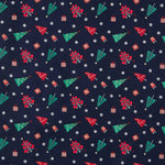 Algodón Navidad Multi Árboles Azul - Ribes y Casals