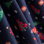 Algodón Navidad Multi Árboles Azul - Ribes y Casals