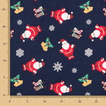 Algodón Navidad Santa Claus Azul - Ribes y Casals