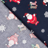 Algodón Navidad Santa Claus Azul - Ribes y Casals