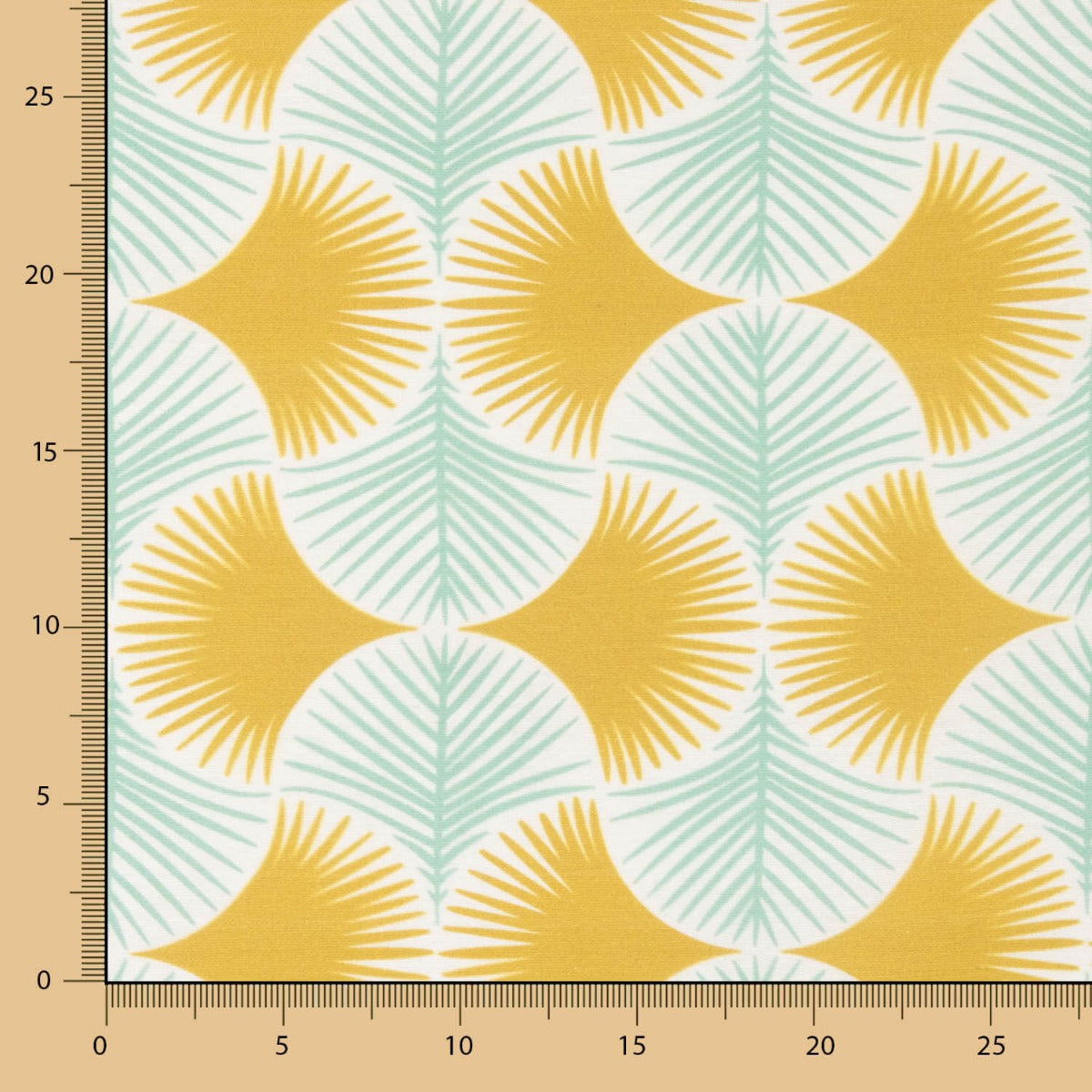 Loneta Estampada Geo Hojas - Ribes y Casals