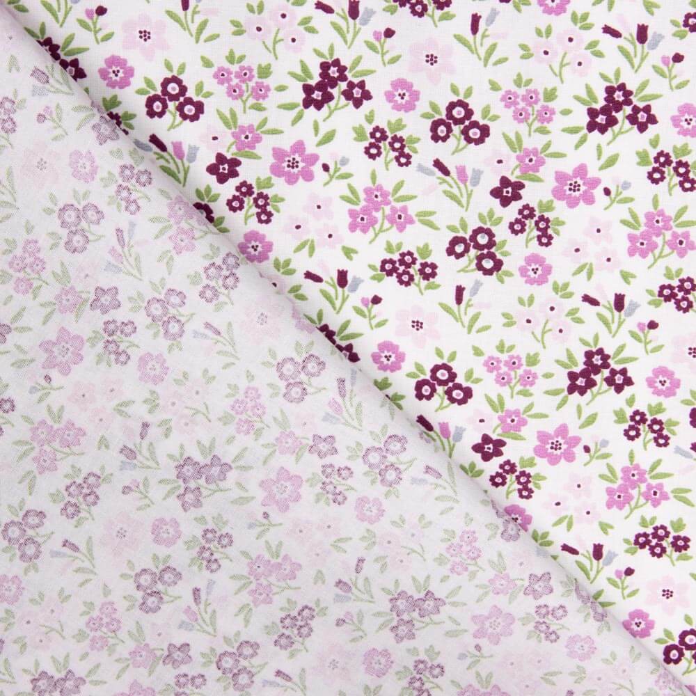 Popelín Algodón Flor Rosa - Ribes y Casals