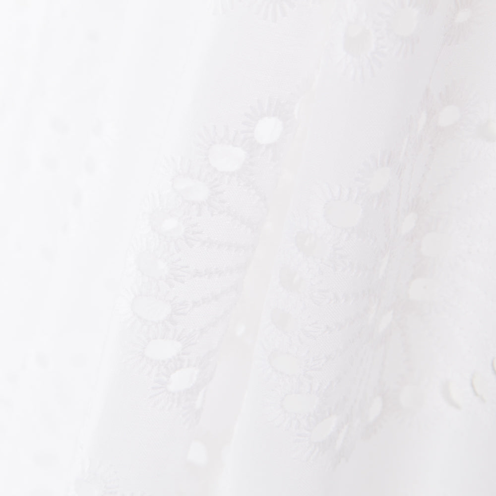 Tela Bordado Suizo Maxi Flor Blanco - Ribes y Casals