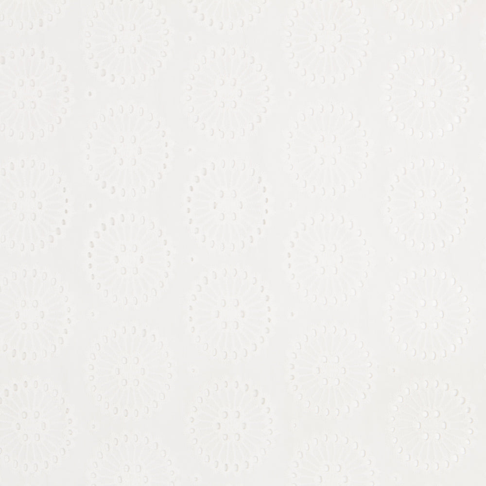 Tela Bordado Suizo Maxi Flor Blanco Roto - Ribes y Casals