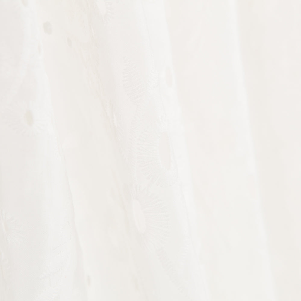 Tela Bordado Suizo Ramas Blanco - Ribes y Casals