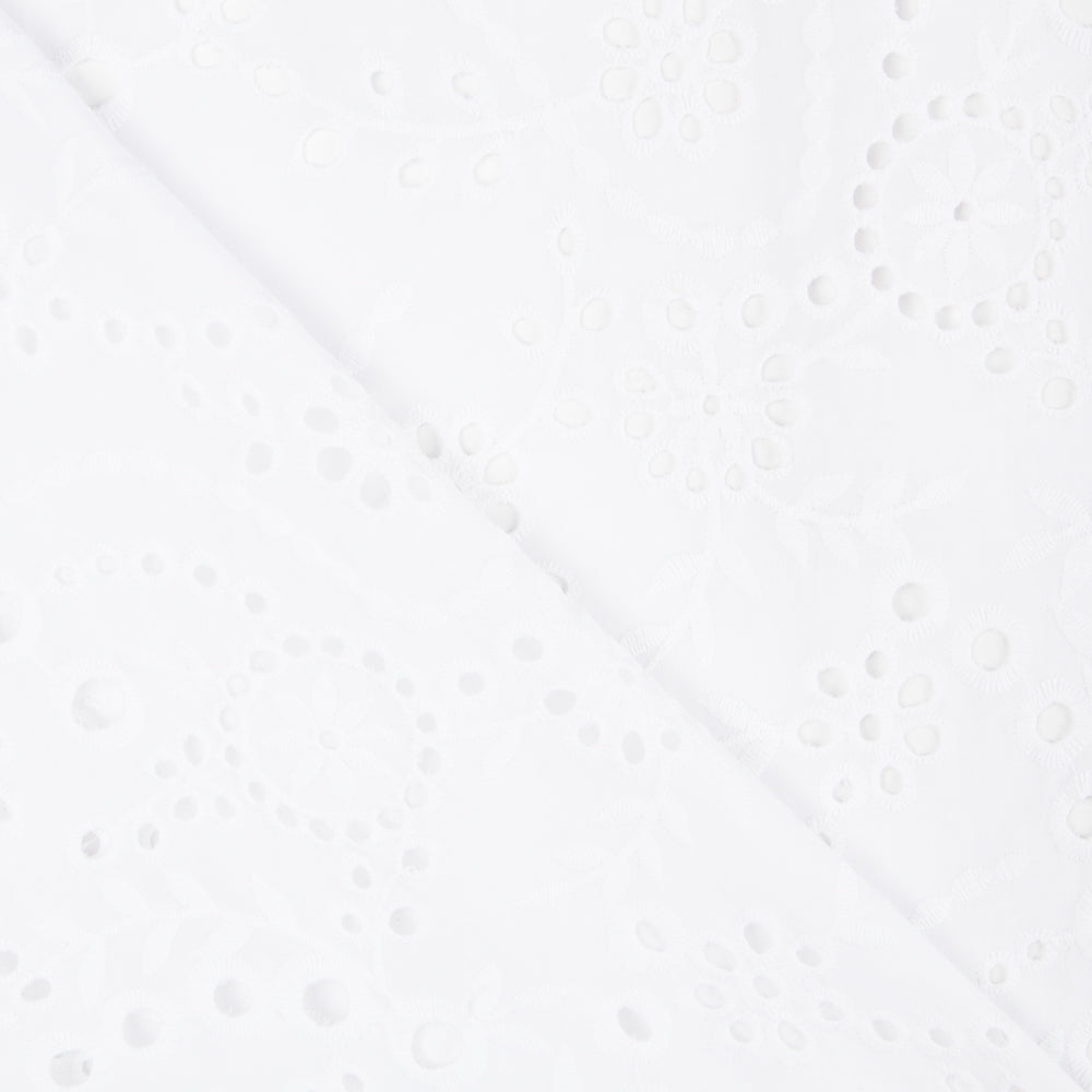 Tela Bordado Suizo Ramas Blanco Roto - Ribes y Casals