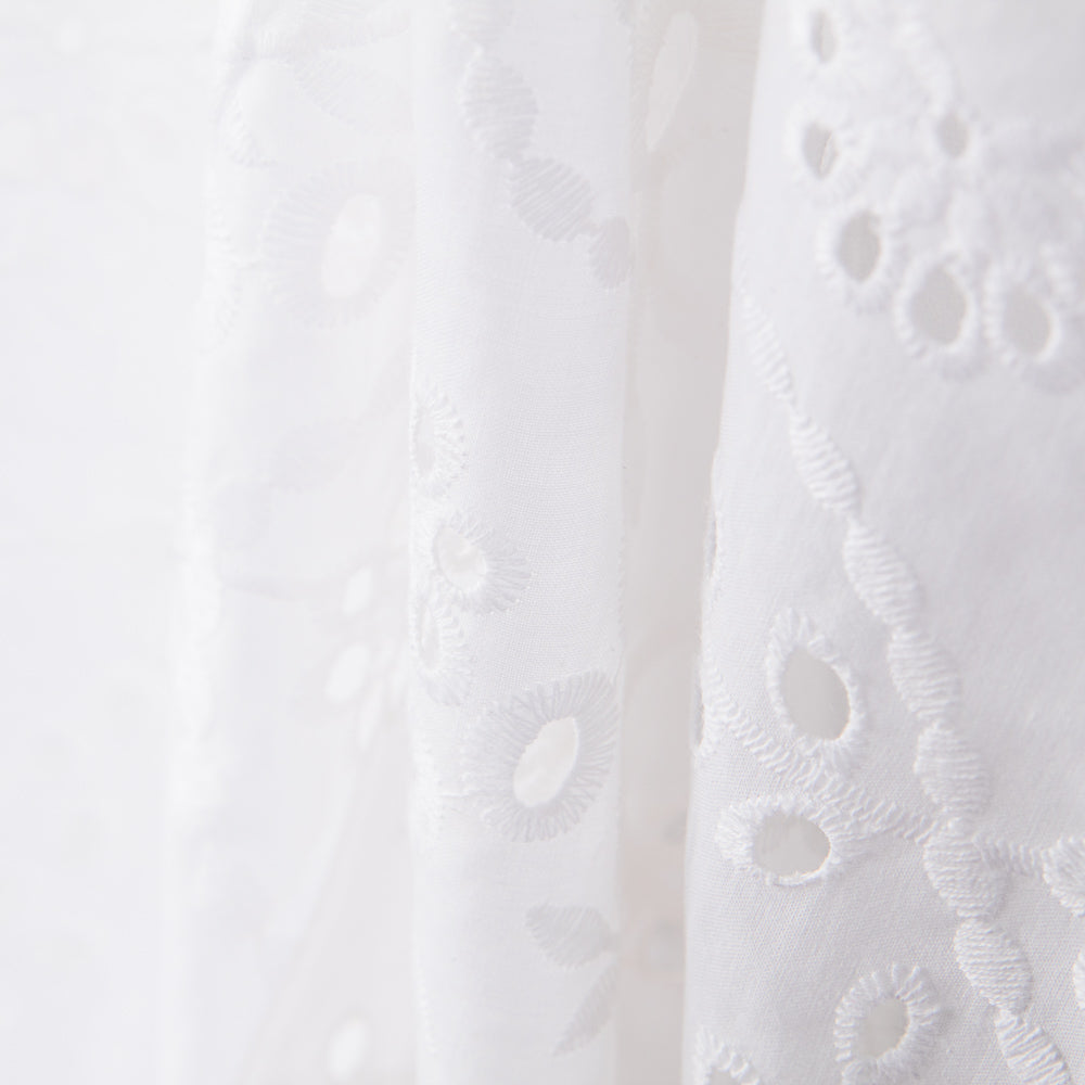 Tela Bordado Suizo Ramas Blanco Roto - Ribes y Casals