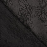 Tela Brocado Flor Negro - Ribes y Casals