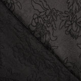 Tela Brocado Flor Negro - Ribes y Casals