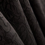 Tela Brocado Flor Negro - Ribes y Casals