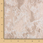 Tela Brocado Flor Plata - Ribes y Casals