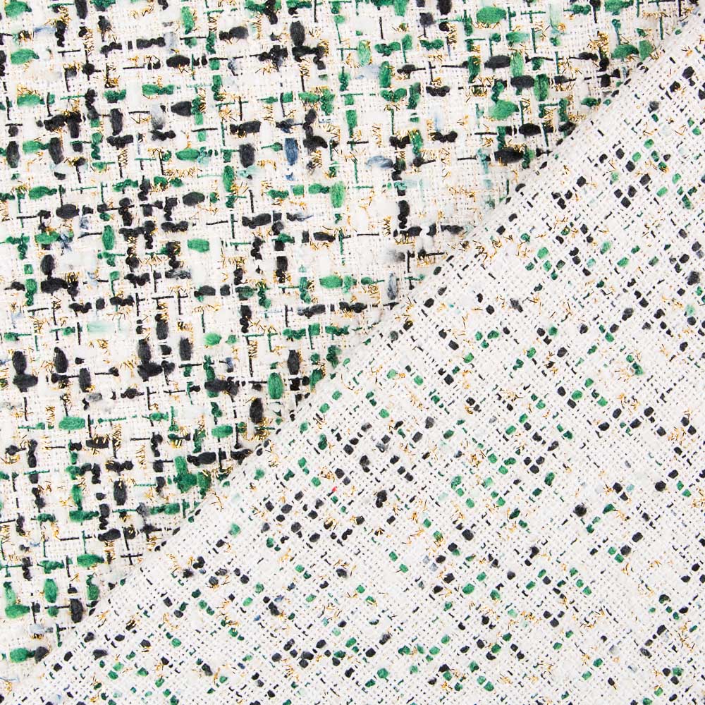 Tela Chanel Verde Lurex - Ribes y Casals