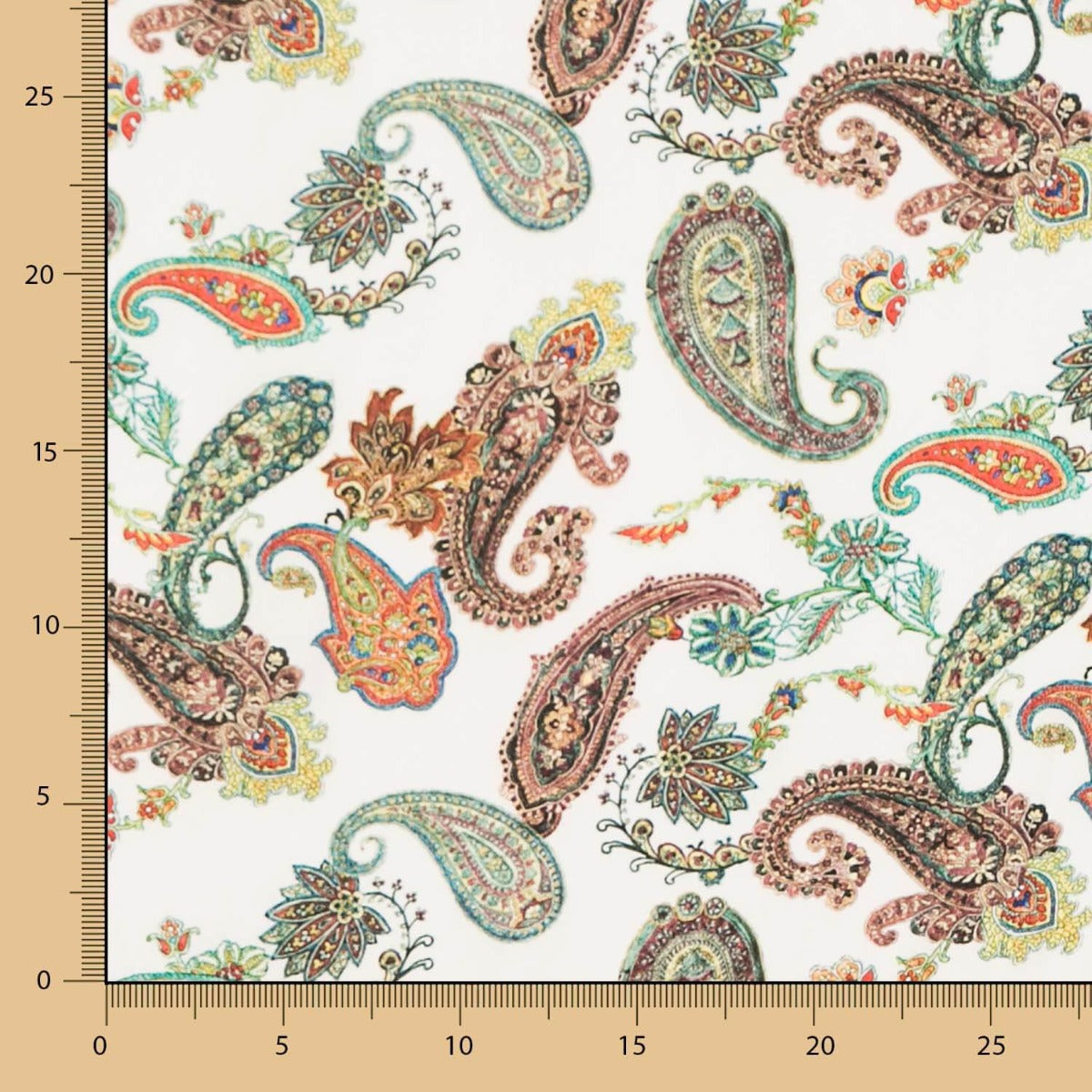 Viscosa Paisley Blanco - Ribes y Casals