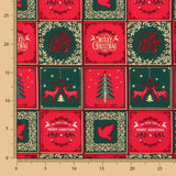 Algodón Navidad Cuadros Merry Xmas - Ribes y Casals