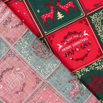 Algodón Navidad Cuadros Merry Xmas - Ribes y Casals